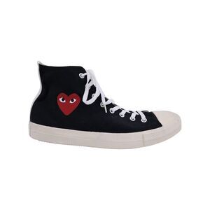 Converse x CDG Play Chuck Taylor High Cut Sneakers in Black Canvas